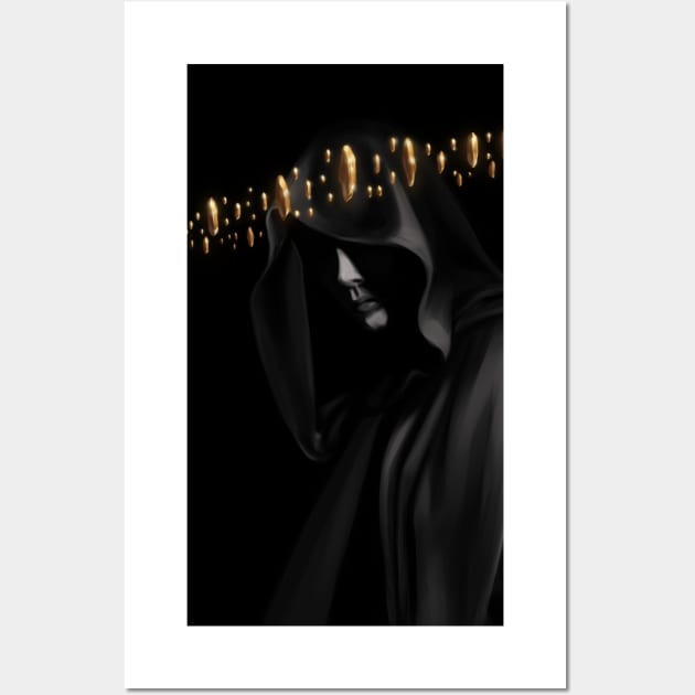 Mysterious Cloaked Figure Wall Art by hollowedskin
